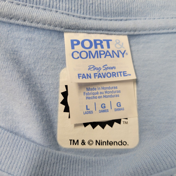 Nintendo Mario Peach Love Shirt Womens Large Graphic Tee Princess Kiss Video Gam - Picture 4 of 11